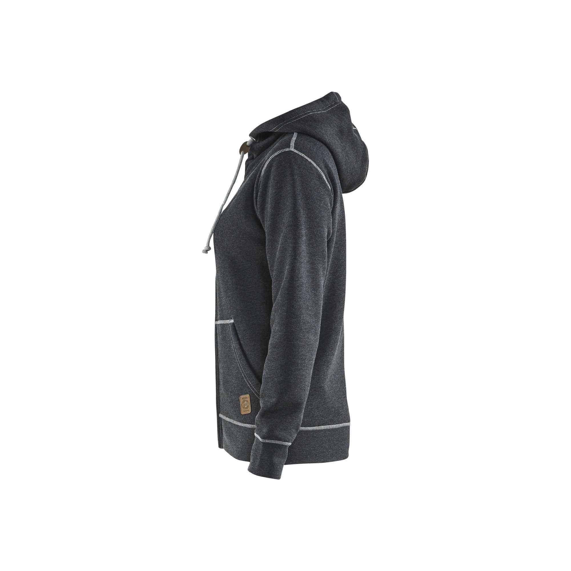 BLAKLADER 33731157 Ladies Hoodie With Full Zip Hoodie Work Sweatshirt WOMEN - Brushed Terry Knit